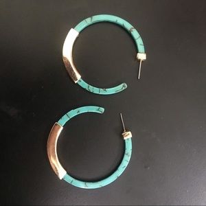 Urban Outfitters Jewelry - Turquoise hoop earrings Urban Outfitters Jewelry - Turquoise hoop earrings